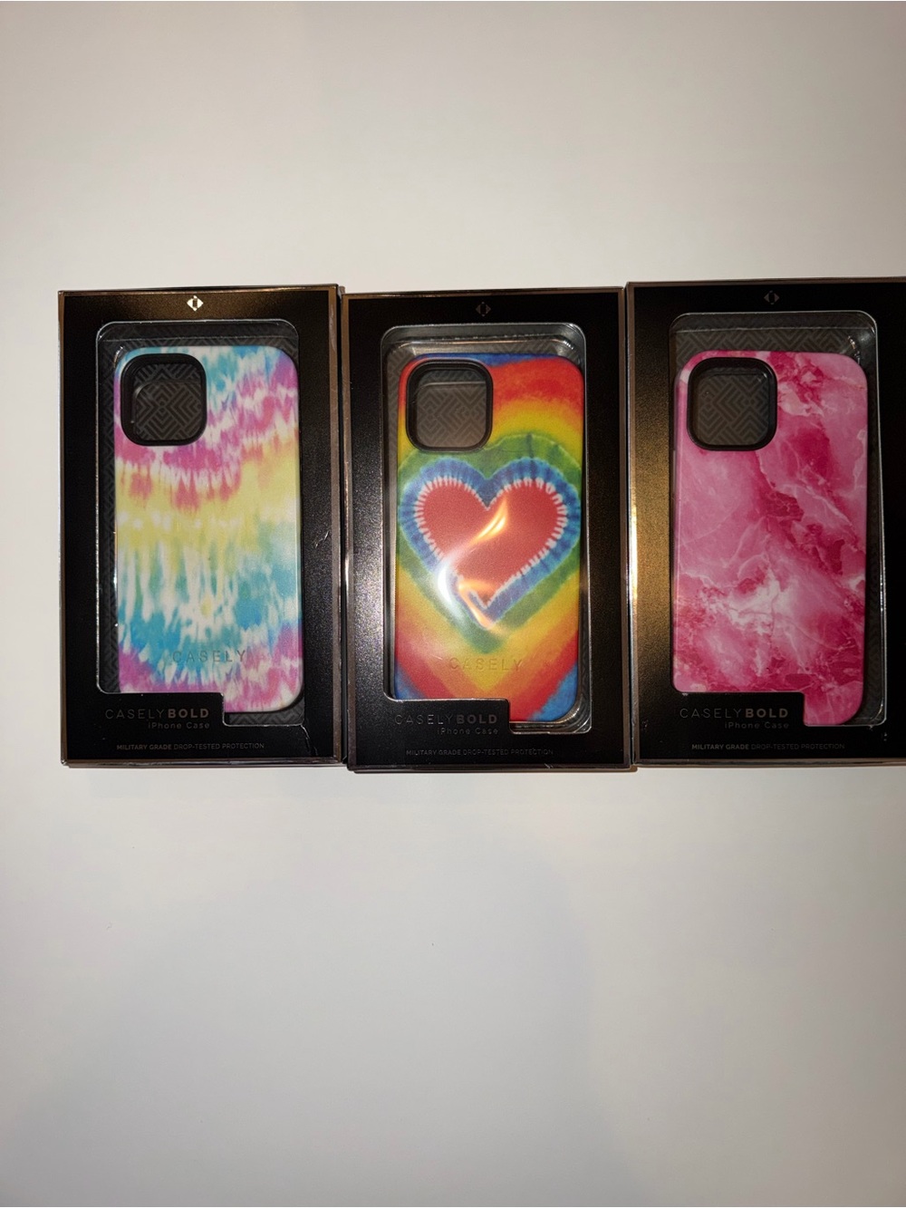 Casely Set Of 3 Tie Dye IPhone 12 Cases.